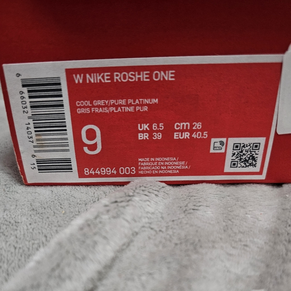Nike Rosche One Cool Grey Pure Platinum NIB 844994 003 Womens 9 - Picture 6 of 9